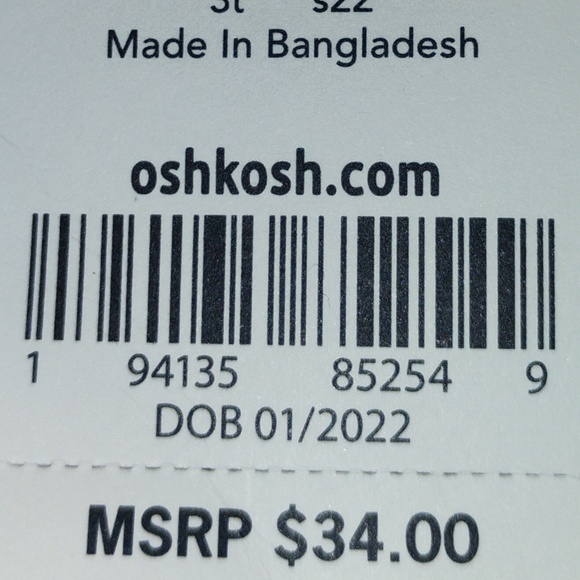 OSHKOSH B'GOSH: Girl's / Toddlers YELLOW BUTTERFLY 100% Cotton Shortall Overalls - Picture 3 of 4